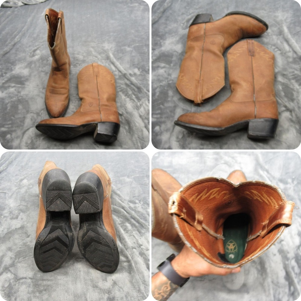 Ariat Cowboy Boots Mens 10.5‎ D Brown Leather Western Work Riding Rodeo Western